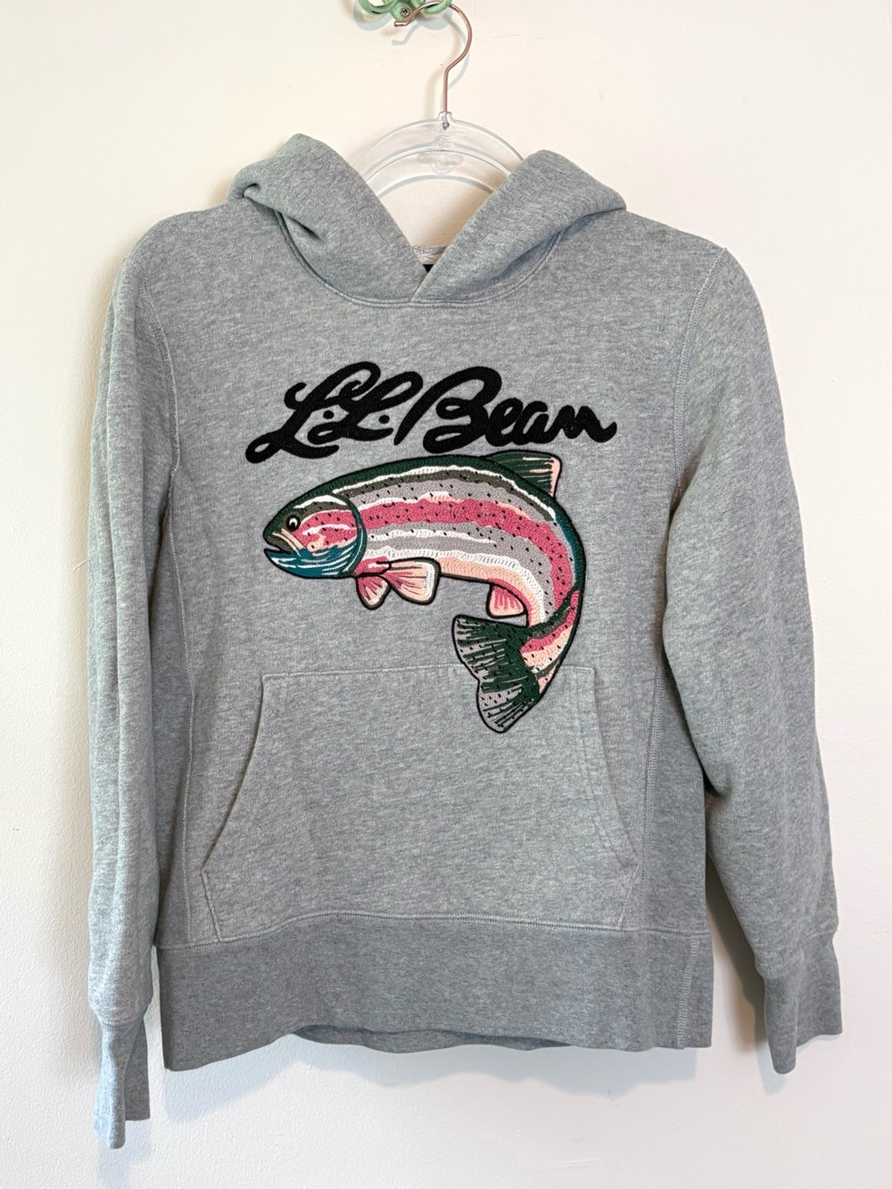 LL Bean x Todd Snyder embroidered trout hoodie